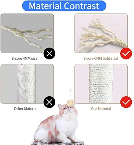 Mia's Pet Supply Cat Tree for Large Cats - Super Stable Cat Furniture with Scratching Posts & Perches 12 Mia's Pet Supply Cat Tree For Large Cats Super Stable Cat Furniture