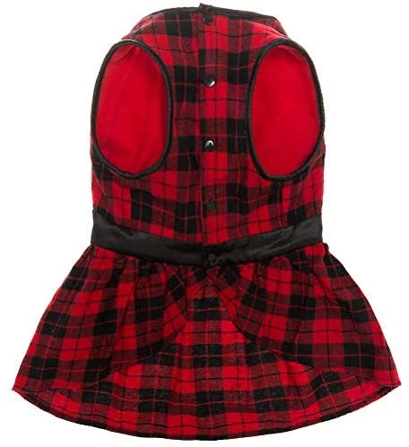Mia's Pet Supply Plaid Fleece Dog Jacket for Large Dogs - Cozy & Stylish Apparel 3 Mia's Pet Supply Apparel Plaid Fleece Dress Dog Jacket For Large Dogs