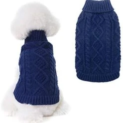 Mia's Pet Supply Turtleneck Knitted Dog Sweater Apparel