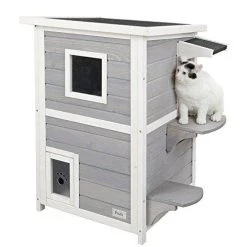 Mia's Pet Supply Petsfit 2-Story Kitty Cat House Houses, Pens & Crates