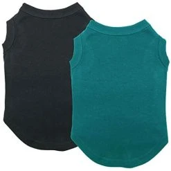 Mia's Pet Supply Chol&Vivi Dog Shirts Clothes, Dog Clothes T Shirt Vest Soft And Thin, 2pcs Blank Shirts Apparel