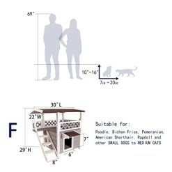 Mia's Pet Supply : Petsfit 2-Story Outdoor Weatherproof Cat House With Stairs Houses, Pens & Crates