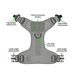 Mia's Pet Supply Tactical Dog Harness Bundle - No Pull Front Clip, MOLLE Vest, Leash & Bag - Peanut Brown (M) 47 Mia's Pet Supply Tactical Dog Harness Bundle Includes Tactical Leash & Tactical Bag. Working Dog MOLLE Vest With Handle, No Pulling Front Leash Clip, Hook & Dog Patch. (M (Neck:16