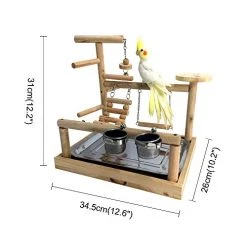 Mia's Pet Supply Aviary & Perches Parrots Playstand Bird Playground Wood Perch Gym