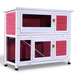 Mia's Pet Supply Lovupet 2-Story Outdoor Wooden Rabbit Hutch & Chicken Coop - Durable & Spacious Design 26 Mia's Pet Supply Lovupet 2 Story Outdoor Wooden Rabbit Hutch Chicken Coop