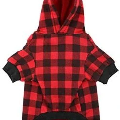Mia's Pet Supply Apparel Plaid Dog Hoodie Sweatshirt Dog Sweater