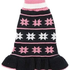 Mia's Pet Supply Turtleneck Dog Sweater Dress Knit Pullover Warm Cat Sweater