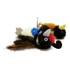 Mia's Pet Supply Cat Toys Soft Plush Boredom Relief Interactive Catnip Filled Cat Toy With Realistic Feathers