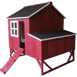 Mia's Pet Supply Chicken Coop Cages Omitree Deluxe Large Backyard Wood Chicken Coop Hen House 4-8 Chickens