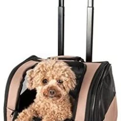 Mia's Pet Supply PET LIFE Wheeled Collapsible Breathable Airline Approved Travel Pet Dog Carrier