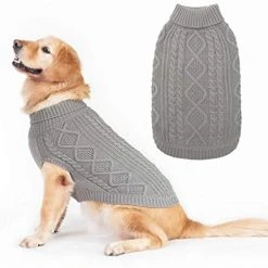 Mia's Pet Supply Turtleneck Knitted Dog Sweater Apparel