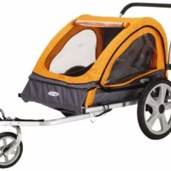 Mia's Pet Supply Instep Quick-N-EZ Double Tow Behind Bike Trailer Travel