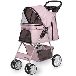 Mia's Pet Supply Travel Paws & Pals 4 Wheeler Elite Jogger Pet Stroller