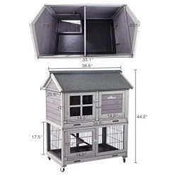 Mia's Pet Supply Aivituvin Rabbit Hutch - Outdoor & Indoor Rabbit House with Run, Durable & Spacious 8 Mia's Pet Supply Aivituvin Rabbit Hutch Outdoor Indoor With Run