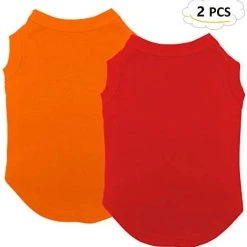 Mia's Pet Supply Chol&Vivi Dog Shirts Clothes, Dog Clothes T Shirt Vest Soft And Thin, 2pcs Blank Shirts Apparel