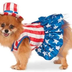 Mia's Pet Supply Apparel Rubie's 4th Of July Pet Costume, Patriotic Pooch Girl