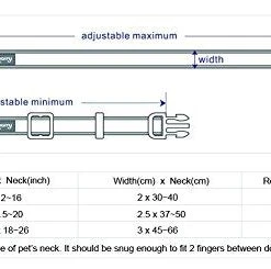 Mia's Pet Supply Blueberry Style Designer Padded Adjustable Dog Collar
