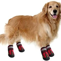 QUMY Waterproof Dog Boots - Reflective, Anti-Slip, Rugged Pet Shoes for All Weather | Mia's Pet Supply 14 Mia's Pet Supply QUMY Dog Boots Waterproof Shoes With Reflective Velcro Rugged Anti-Slip Apparel