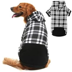 Mia's Pet Supply BINGPET Plaid Dog Hoodie Dog Fleece Sweater