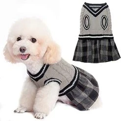 Mia's Pet Supply BINGPET Cute Dog Sweater Dress