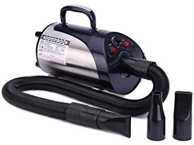 Mia's Pet Supply Adjustable Speed Pet Hair Dryer - 3.2HP Dog Grooming Blower with Heater (Black) | Professional Pet Grooming Tool 1 Mia's Pet Supply NBF Stepless Adjustable Speed Pet Hair Force Dryer Dog Professional Grooming Blower With Heater 3.2HP (Black) : Pet Supplies Hygiene