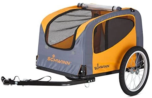 Mia's Pet Supply Schwinn Rascal Bike Pet Trailer for Dogs - Small & Large Breeds, Orange 3 Mia's Pet Supply Schwinn Rascal Bike Pet Trailer, For Small And Large Dogs, Small, Orange
