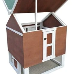 Mia's Pet Supply Omitree Deluxe Wooden Chicken Coop - Sturdy Backyard Hen House for Poultry 13 Mia's Pet Supply Omitree Deluxe Sturdy Wood Frame Plywood Chicken Coop Backyard Hen House Chicken Coop Cages
