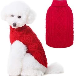 Mia's Pet Supply Turtleneck Knitted Dog Sweater Apparel