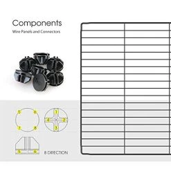 Tespo Pet Playpen - Portable Metal Wire Small Animal Cage for Indoor Use by Mia's Pet Supply 13 Mia's Pet Supply : Tespo Pet Playpen, Small Animal Cage Indoor Portable Metal Wire Yd Fence