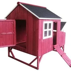 Mia's Pet Supply Chicken Coop Cages Omitree Deluxe Large Backyard Wood Chicken Coop Hen House 4-8 Chickens