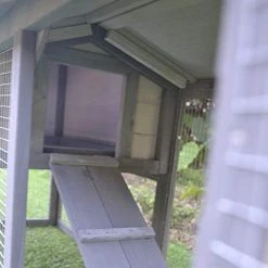 Mia's Pet Supply PawHut Large Outdoor Raised Painted Deluxe Wood Rabbit Hutch