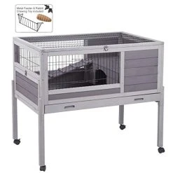 Mia's Pet Supply Rabbit Houses & Accessories Rabbit Hutch On Wheels Guinea Pig Cage