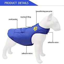 Mia's Pet Supply Doggiekit Dog Cold Weather Costs, Reversible Waterproof Warm Dogs Jacket