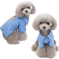 Mia's Pet Supply Vivid Dust Coat Colorful Denim Dog Jacket Apparel