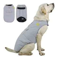 Mia's Pet Supply Doggiekit Dog Cold Weather Costs, Reversible Waterproof Warm Dogs Jacket