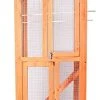 Mia's Pet Supply Vilobos Large Wooden Aviary Standing Vertical Play House Aviary & Perches