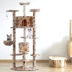 Mia's Pet Supply Tangkula Cat Tree, Kitten Condo Multi-Level Activity Tower Pet Furniture
