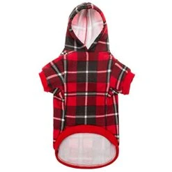 Mia's Pet Supply BINGPET Plaid Dog Hoodie Dog Fleece Sweater