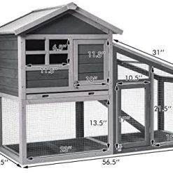 Mia's Pet Supply Tangkula Large Chicken Coop With Ventilation Door, Removable Tray, Ramp