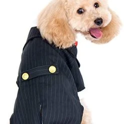 Mia's Pet Supply Oscar Formal Tuxedo With Black Tie And Red Bow Tie Apparel