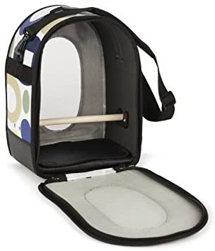 Mia's Pet Supply Soft-Sided Bird Travel Carrier with Perch - Small, Multicolor | Lightweight & Durable Pet Travel Bag 4 Mia's Pet Supply Prevue Pet Products Soft Sided Bird Travel Carrier With Perch Small, Multicolor