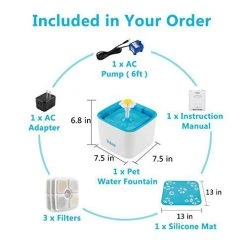 Mia's Pet Supply Veken Automatic Cat Water Fountain Hygiene