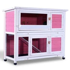 Mia's Pet Supply Lovupet 2-Story Outdoor Wooden Rabbit Hutch & Chicken Coop - Durable & Spacious Design 27 Mia's Pet Supply Lovupet 2 Story Outdoor Wooden Rabbit Hutch Chicken Coop