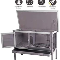 Mia's Pet Supply Aivituvin Rabbit Hutch, Wooden Bunny Cages Indoor