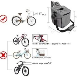 Mia's Pet Supply Travel Pet Carrier Bicycle Basket Bag - Durable & Comfortable for Cats & Dogs 16 Mia's Pet Supply Travel Pet Carrier Bicycle Basket Bag Pet Carrier/Booster