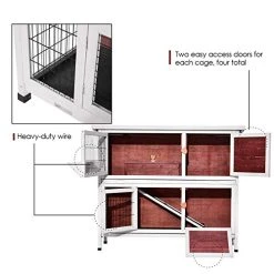 Mia's Pet Supply Lovupet 2-Story Outdoor Wooden Rabbit Hutch & Chicken Coop - Durable & Spacious Design 22 Mia's Pet Supply Lovupet 2 Story Outdoor Wooden Rabbit Hutch Chicken Coop