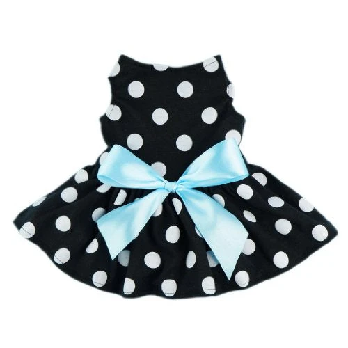 Fitwarm Cute Polka Dot Ribbon Dog Dress - Cozy Dog Shirt & Pet Apparel, Small Size 1 Mia's Pet Supply Fitwarm Cute Polka Dot Ribbon Dog Dress Dog Clothes Cozy Dog Shirt Pet Dress, Small Apparel