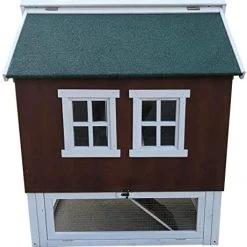 Mia's Pet Supply Omitree Deluxe Sturdy Wood Frame Plywood Chicken Coop Backyard Hen House Chicken Coop Cages