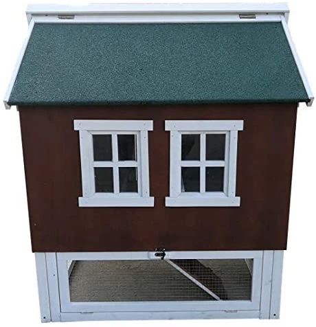 Mia's Pet Supply Omitree Deluxe Wooden Chicken Coop - Sturdy Backyard Hen House for Poultry 2 Mia's Pet Supply Omitree Deluxe Sturdy Wood Frame Plywood Chicken Coop Backyard Hen House Chicken Coop Cages