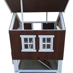 Mia's Pet Supply Omitree Deluxe Wooden Chicken Coop - Sturdy Backyard Hen House for Poultry 10 Mia's Pet Supply Omitree Deluxe Sturdy Wood Frame Plywood Chicken Coop Backyard Hen House Chicken Coop Cages